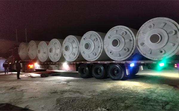 陇西锥底桶交付现场